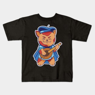 D&D Bard Class Kawaii Cat T-Shirt Kids T-Shirt